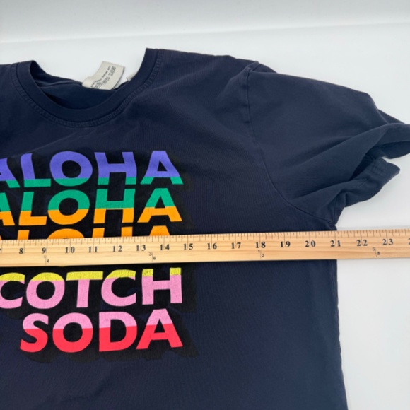 Scotch Soda T Shirt Men Large Blue Rainbow Aloha Short Sleeves Pride Graphic - Picture 8 of 9